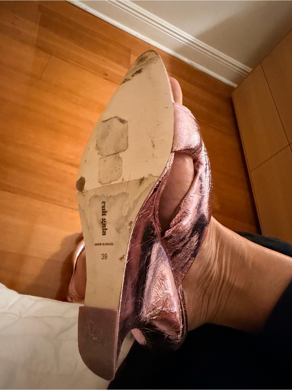 Cult Gaia Metallic Pink Knotted Slide Mule SOLD OUT EVERYWHERE! - Picture 12 of 13